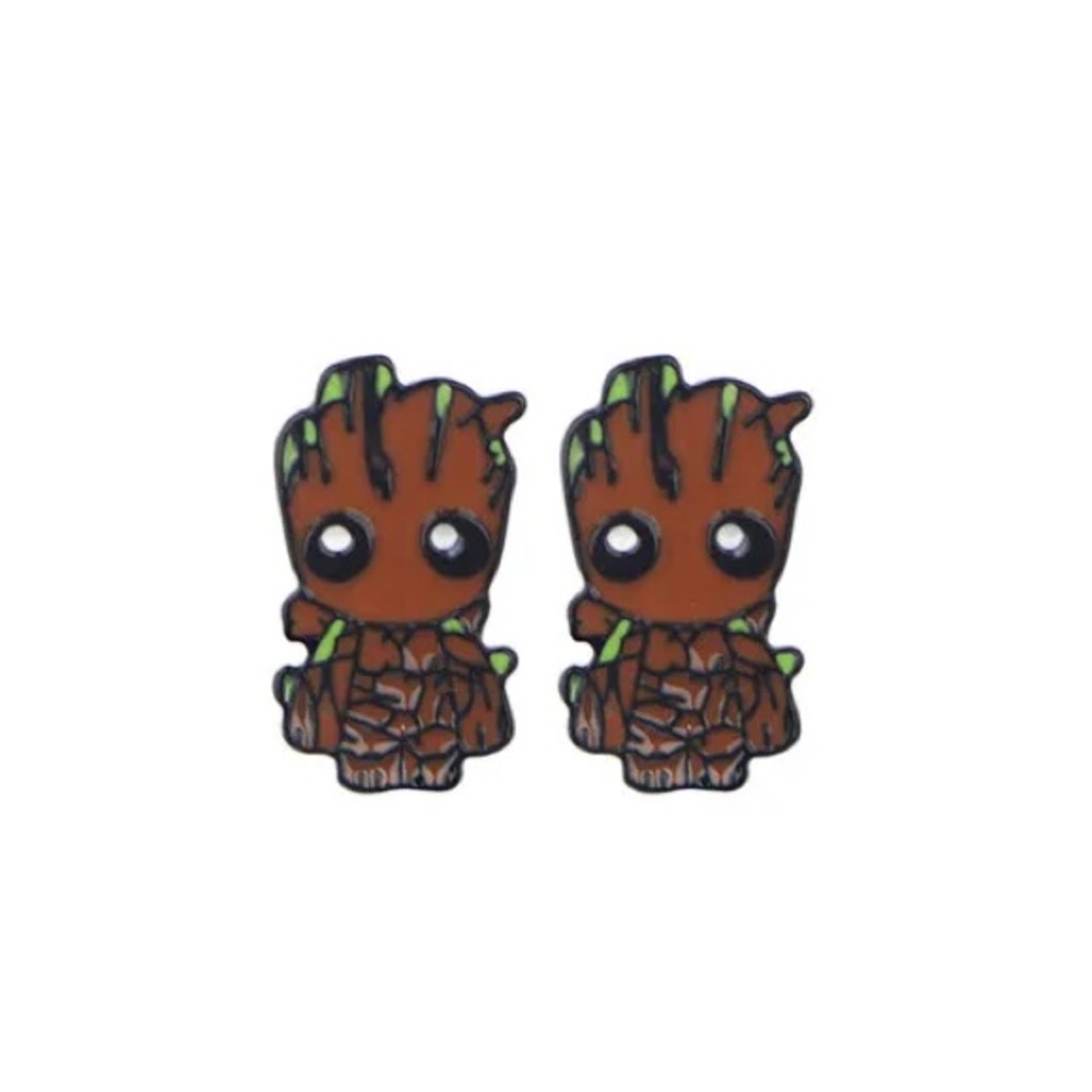 Marvel baby groot earrings